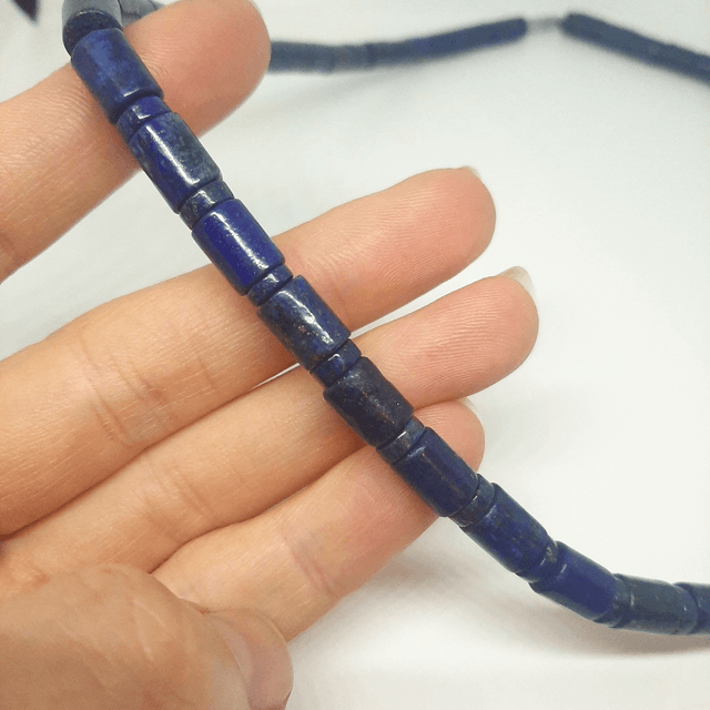 Collar de hombre Superb en gema de tubo de lapislázuli