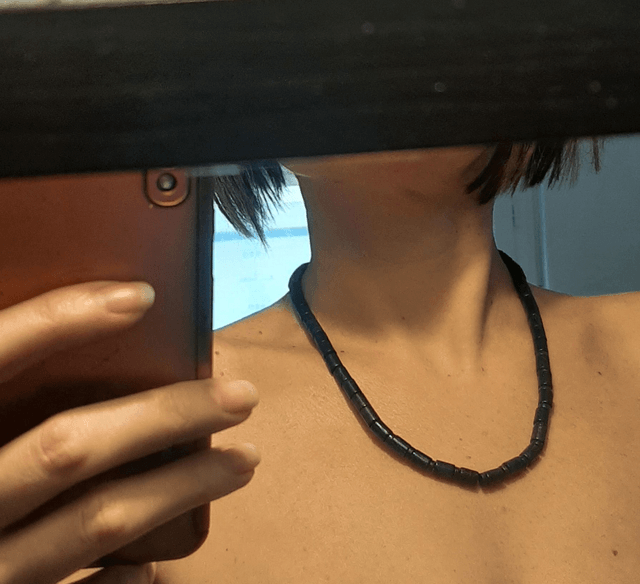 Collar de hombre Superb en gema de tubo de lapislázuli